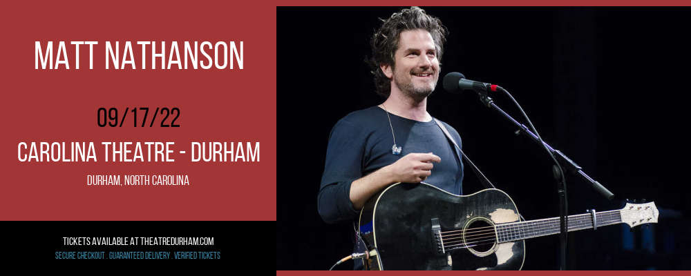 Matt Nathanson at The Carolina Theatre tickets Matt Nathanson at The Carolina Theatre