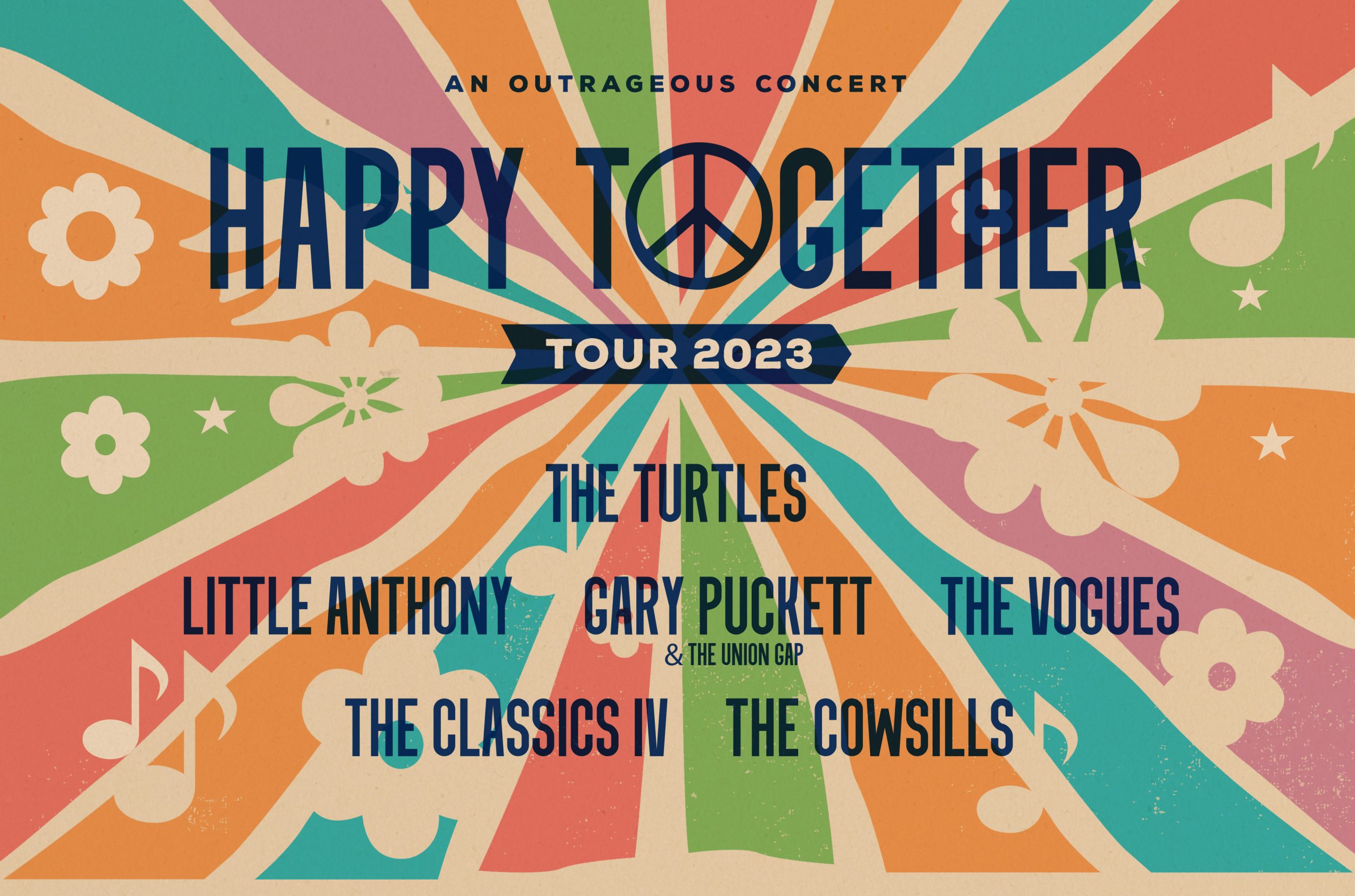 Happy Together Tour: The Turtles, Little Anthony, Gary Puckett and The Union Gap, The Vogues, The Classics IV & The Cowsills at The Carolina Theatre