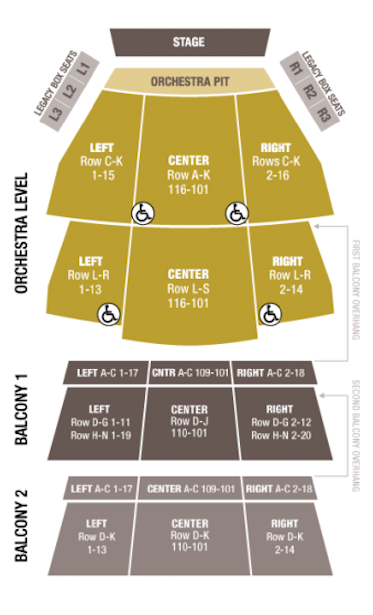 The Carolina Theatre Seating Chart